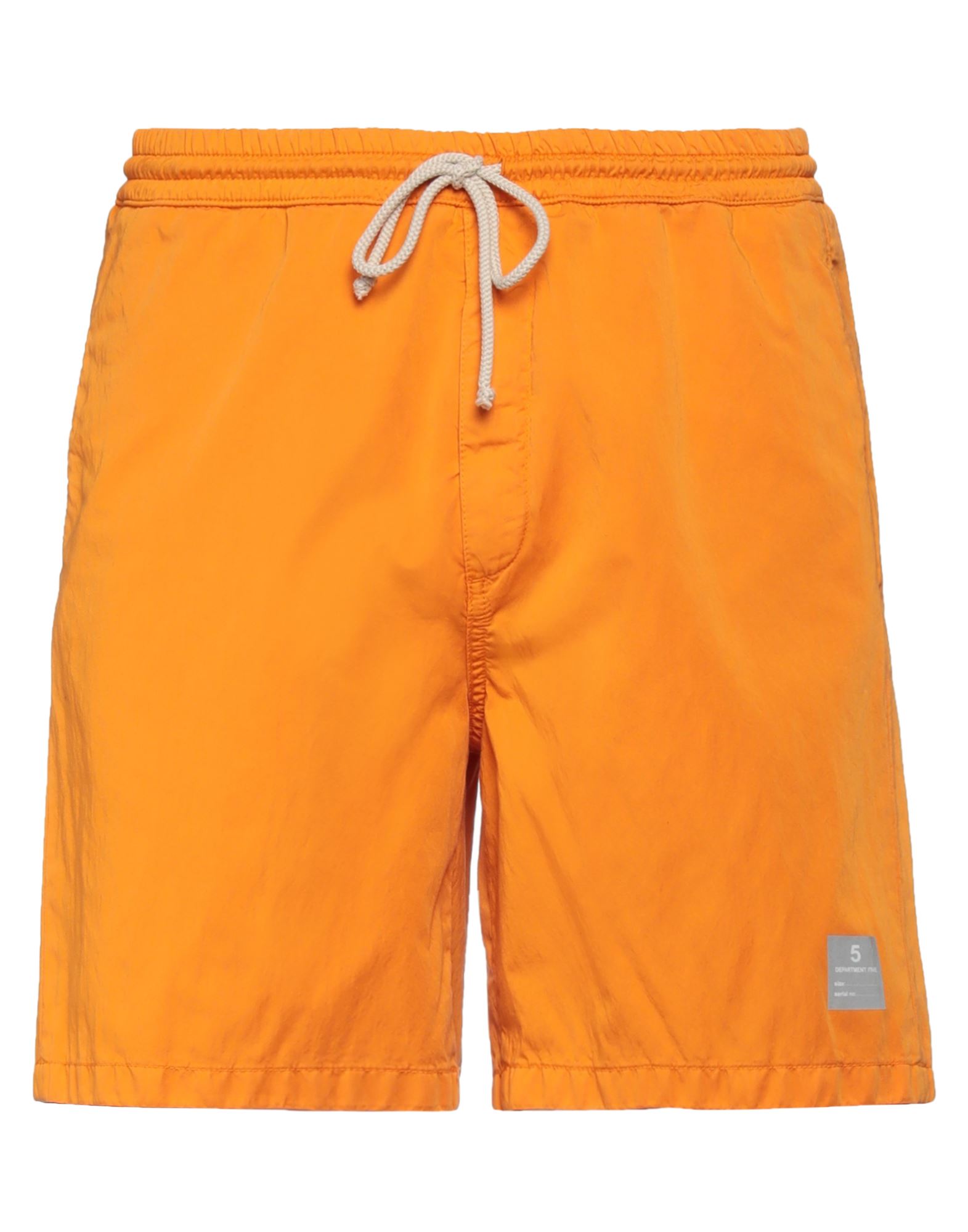 Department 5 Man Shorts & Bermuda Shorts Orange Size L Cotton, Polyamide