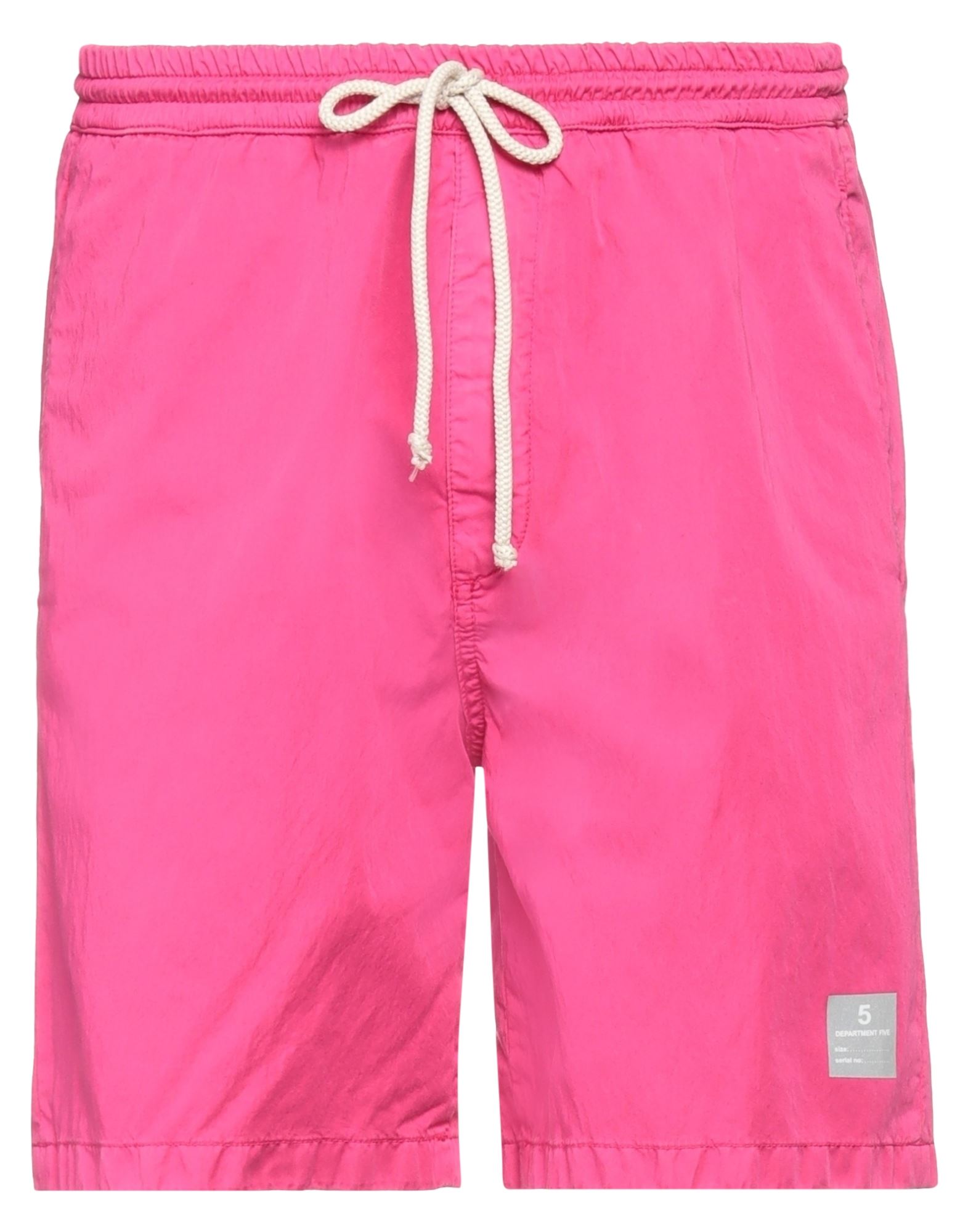 Department 5 Man Shorts & Bermuda Shorts Fuchsia Size S Cotton, Polyamide In Pink