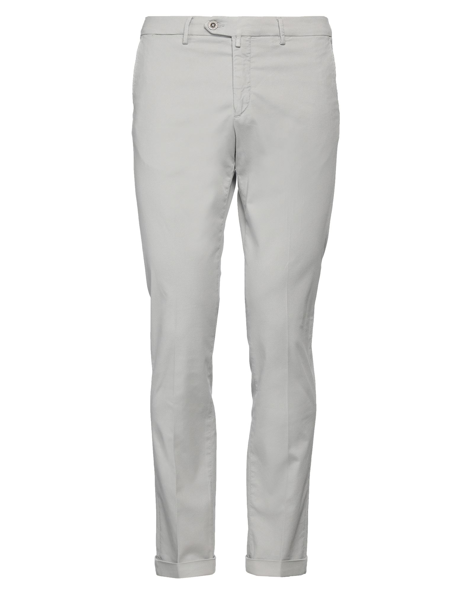 B Settecento Man Pants Light Grey Size 32 Cotton, Elastane