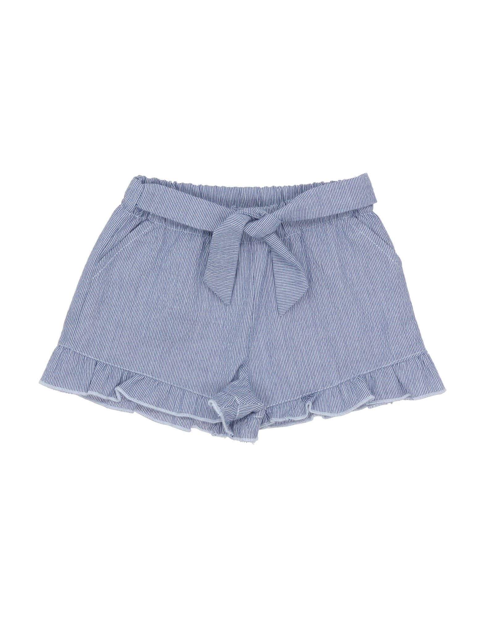 J.o. Milano Kids' J. O. Milano Newborn Girl Shorts & Bermuda Shorts Blue Size 3 Cotton, Polyester, Elastane