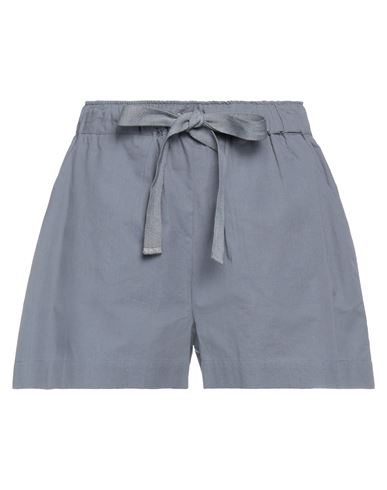 Semicouture Woman Shorts & Bermuda Shorts Lead Size 4 Cotton In Grey