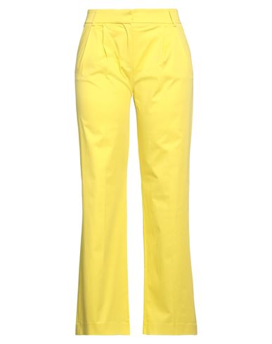 Aniye By Woman Pants Yellow Size 6 Cotton, Elastane