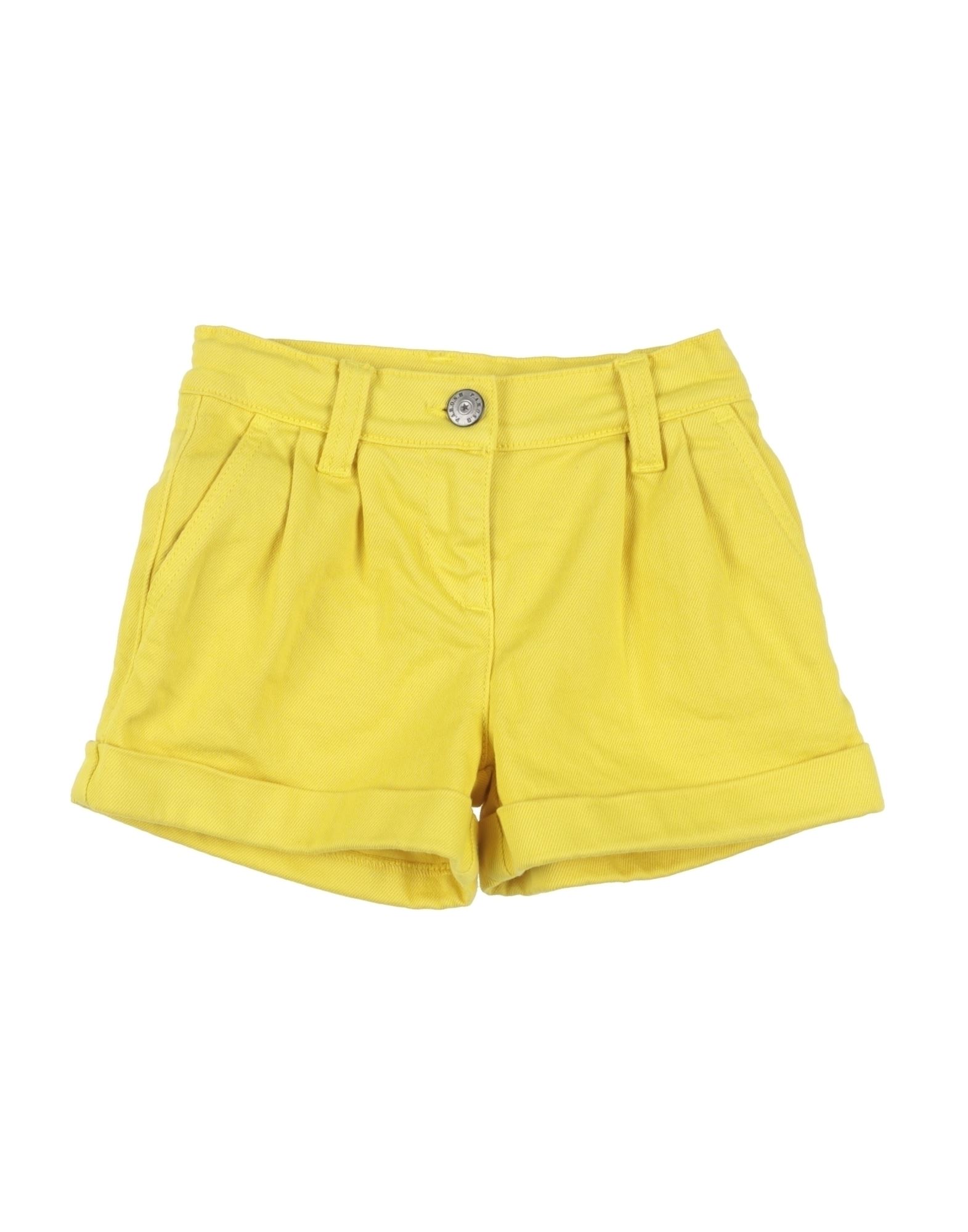 P.a.r.o.s.h Kids' Cabare Pleat-detail Shorts In Yellow