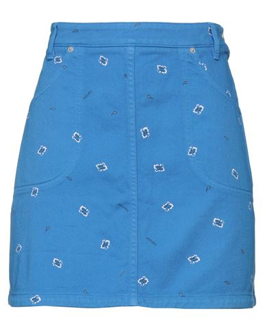Kenzo Woman Mini Skirt Blue Size 8 Cotton