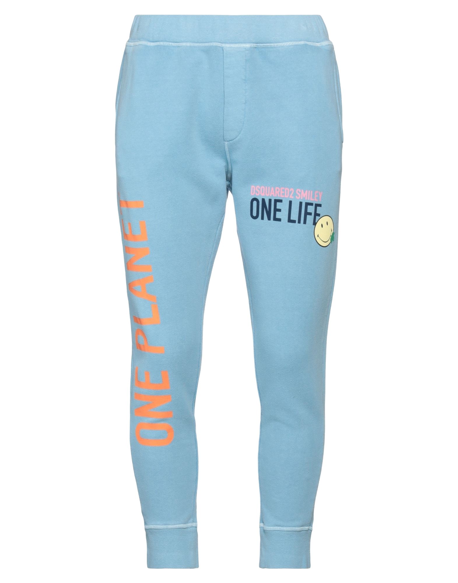 Dsquared2 Slogan-print Cotton Track Pants In Blue