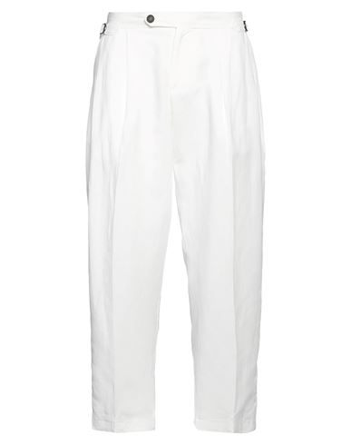 By And Man Pants White Size 38 Viscose, Linen