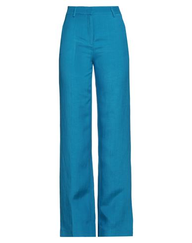 Alberta Ferretti Woman Pants Azure Size 4 Linen, Viscose, Elastane In Blue