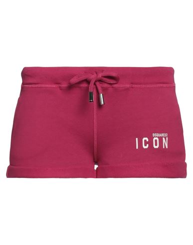 Dsquared2 Woman Shorts & Bermuda Shorts Garnet Size L Cotton, Elastane In Red