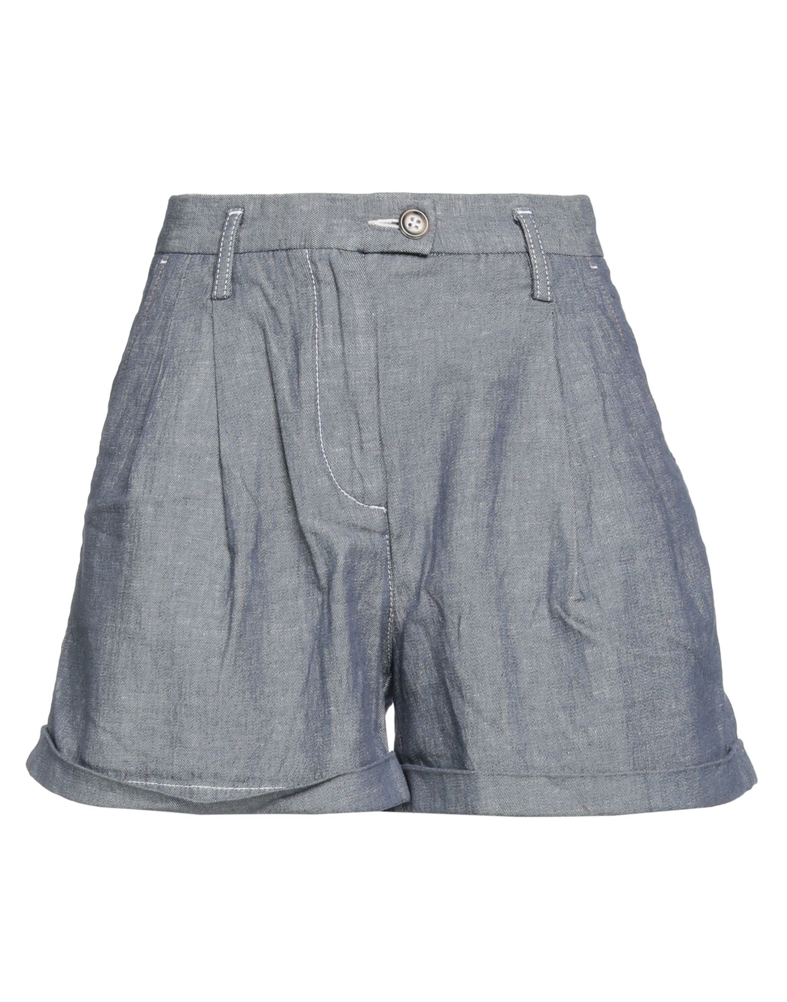Blauer Woman Shorts & Bermuda Shorts Blue Size 30 Cotton, Linen, Elastane