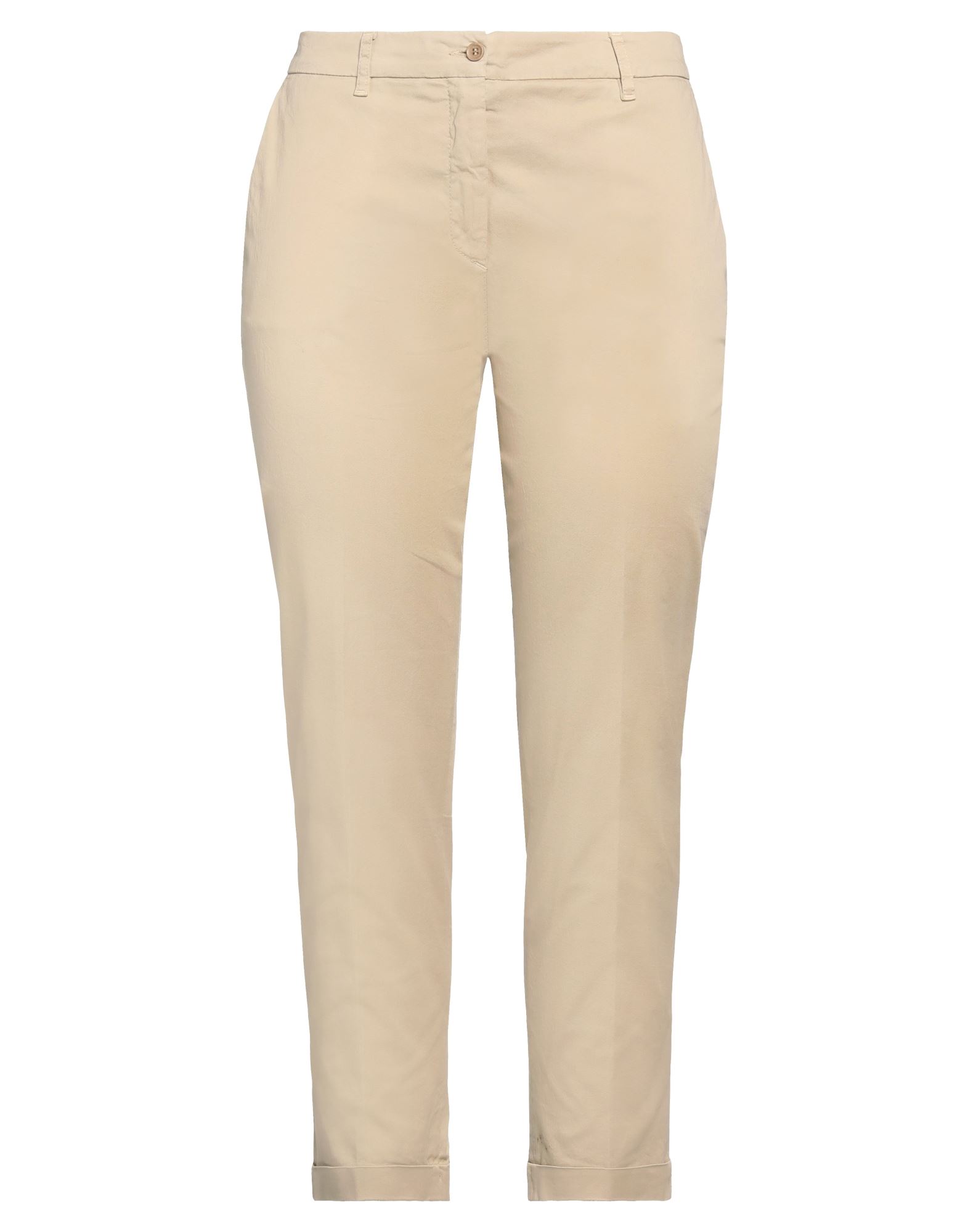 ASPESI ASPESI WOMAN PANTS BEIGE SIZE 10 COTTON, ELASTANE