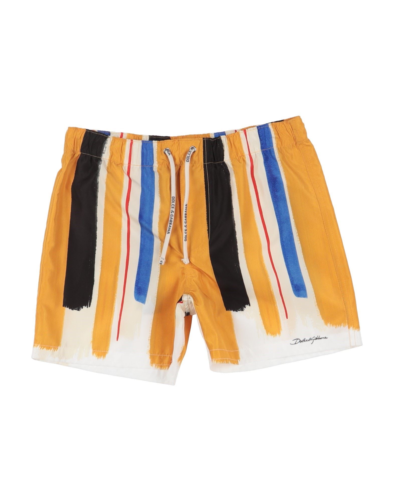 Dolce & Gabbana Kids'  Toddler Boy Swim Trunks Ocher Size 7 Polyester In Yellow