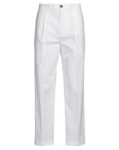 Department 5 Man Pants White Size 30 Cotton, Elastane