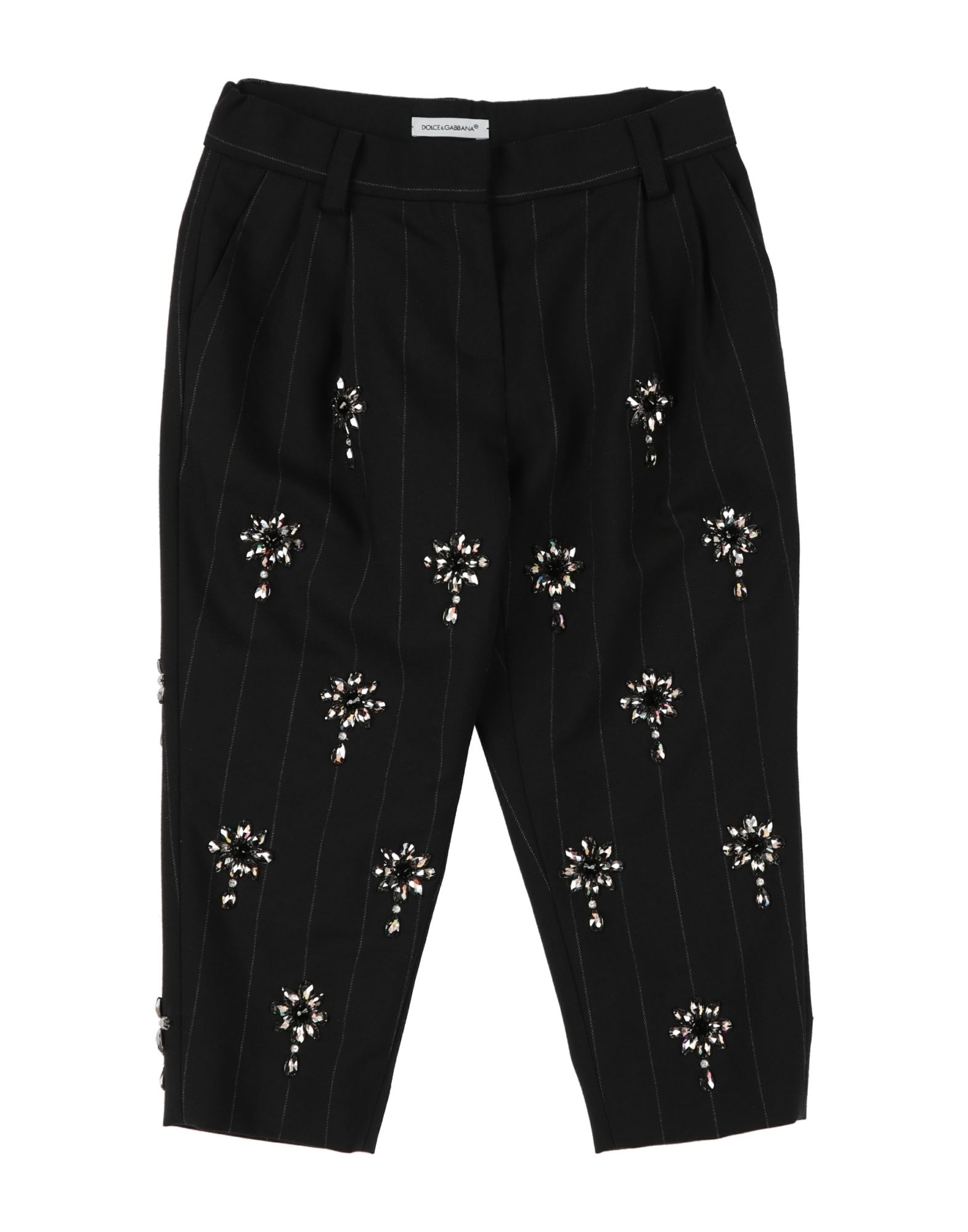 Dolce & Gabbana Kids'  Toddler Girl Pants Black Size 7 Polyester, Viscose, Virgin Wool, Elastane