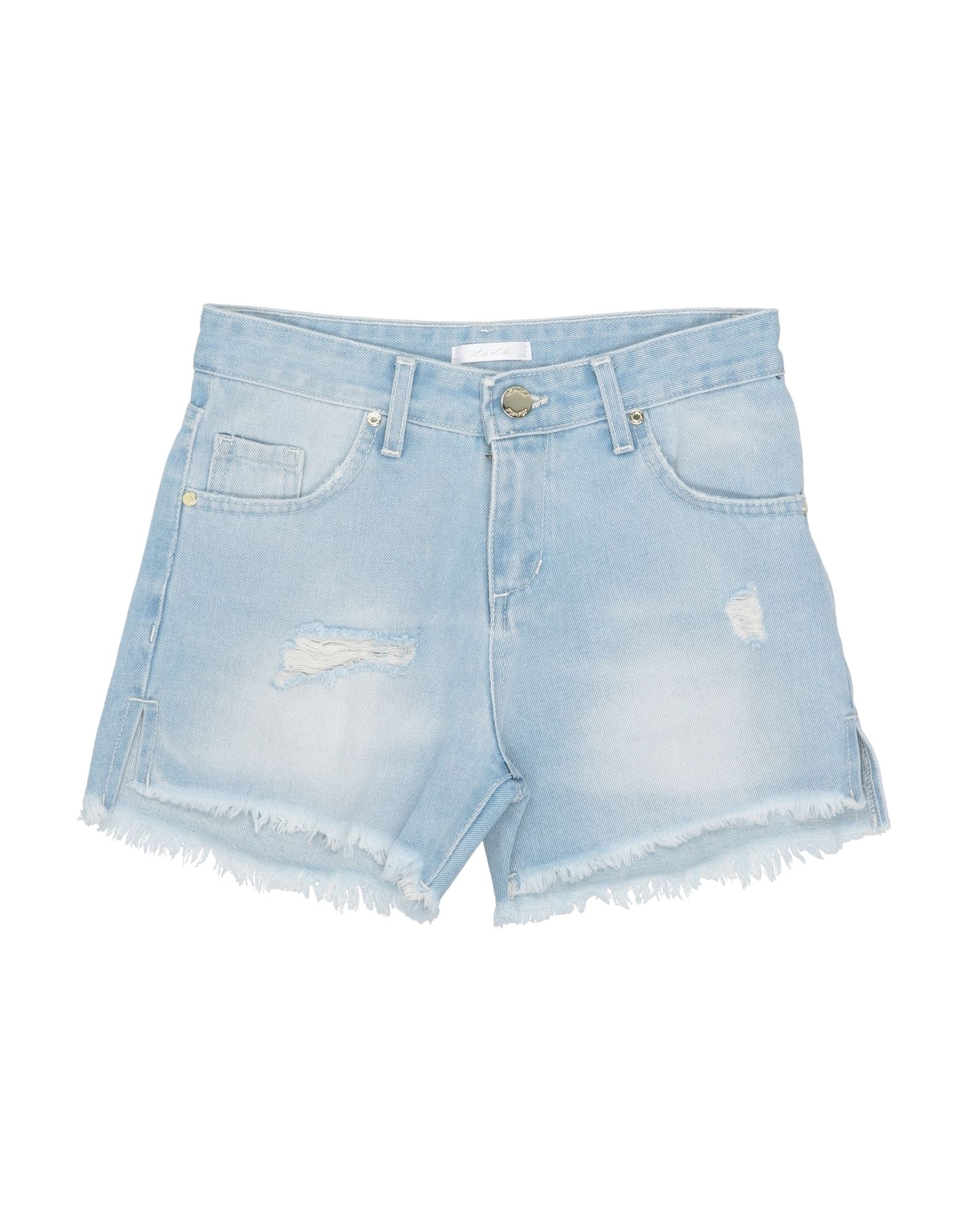 L:ú L:ú By Miss Grant Kids'  Toddler Girl Denim Shorts Blue Size 6 Cotton, Polyester
