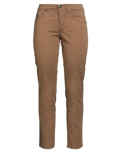 Marani Jeans Woman Pants Khaki Size 6 Cotton, Elastane In Sand