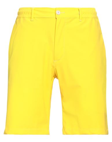 Cruna Man Shorts & Bermuda Shorts Yellow Size 34 Polyamide, Elastane