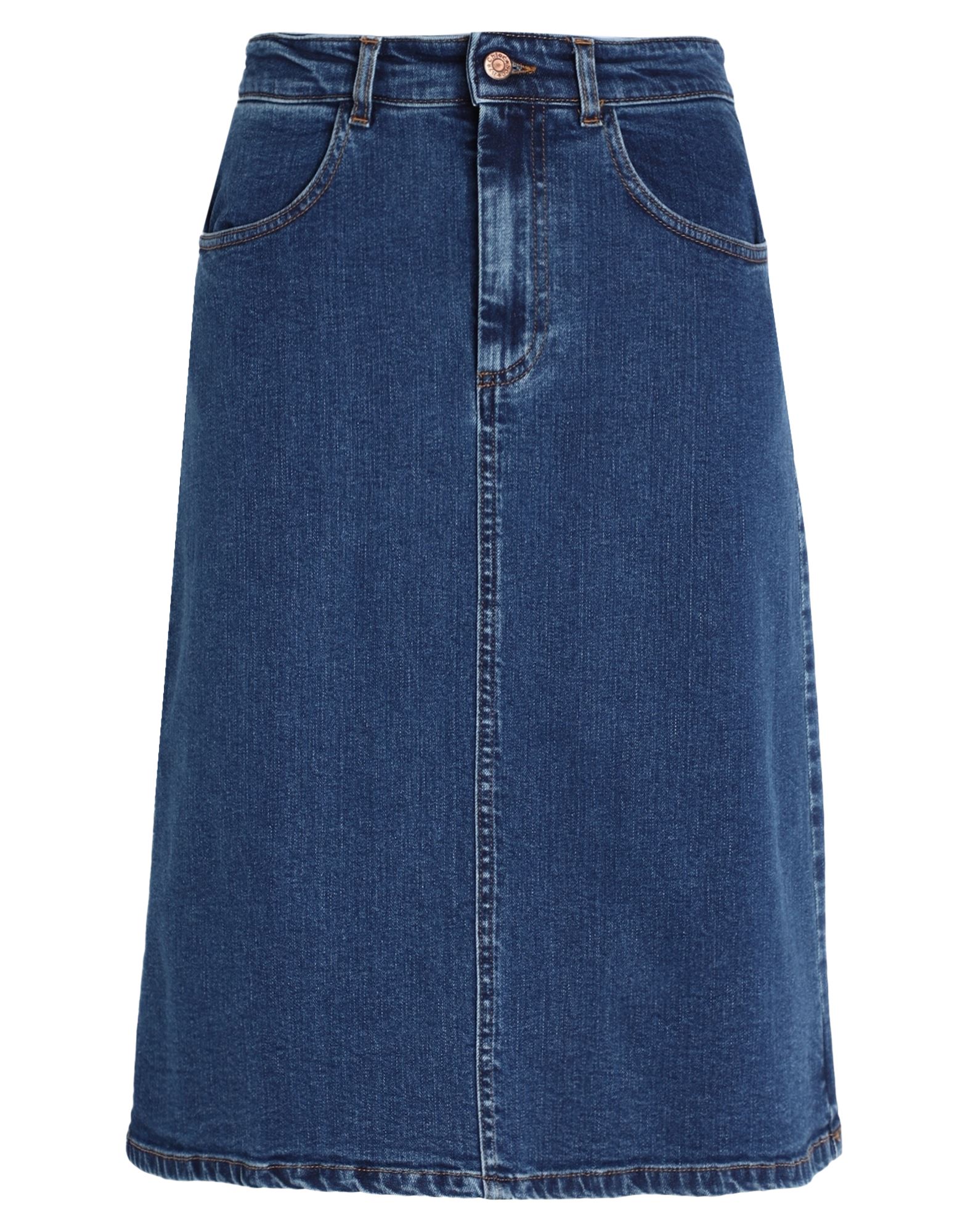 SEE BY CHLOÉ SEE BY CHLOÉ WOMAN DENIM SKIRT BLUE SIZE 6 COTTON, ELASTANE