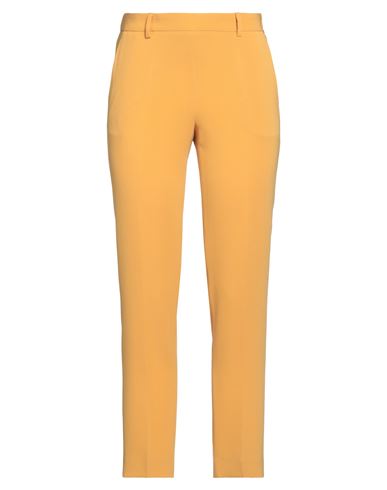 Alberto Biani Woman Pants Ocher Size 12 Triacetate, Polyester In Yellow