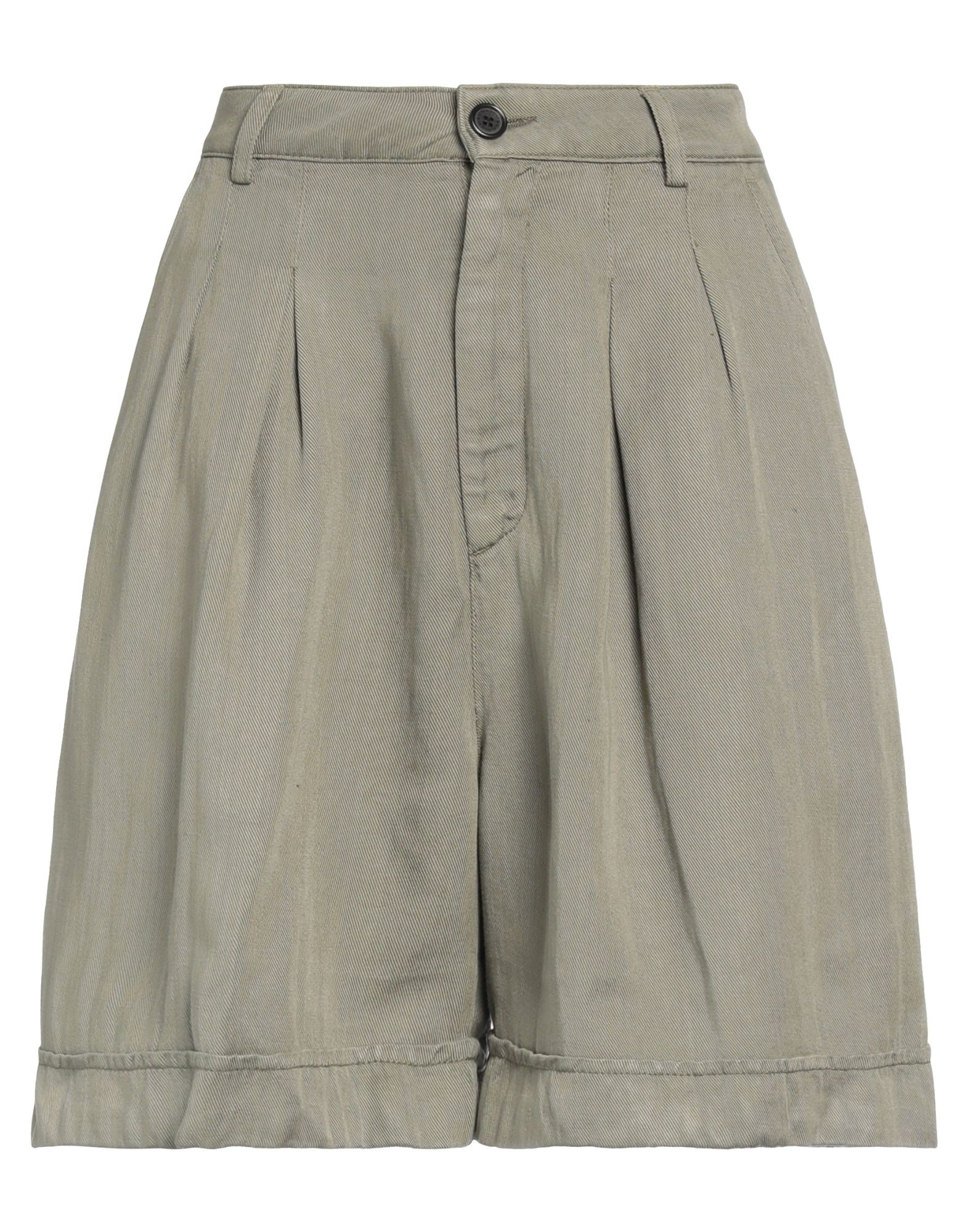 Department 5 Woman Shorts & Bermuda Shorts Military Green Size 30 Tencel, Linen