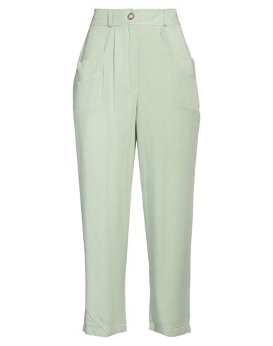H2o Italia Woman Pants Light Green Size S Viscose, Linen