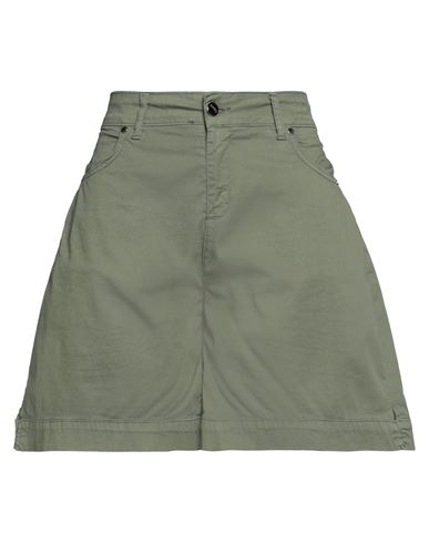 Operà Woman Shorts & Bermuda Shorts Military Green Size 10 Cotton, Elastane