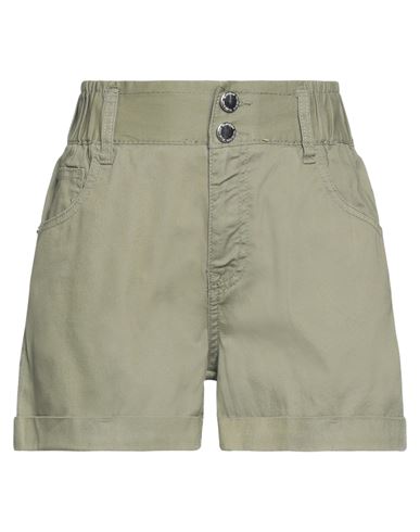 Yes Zee By Essenza Woman Shorts & Bermuda Shorts Military Green Size 25 Cotton, Elastane
