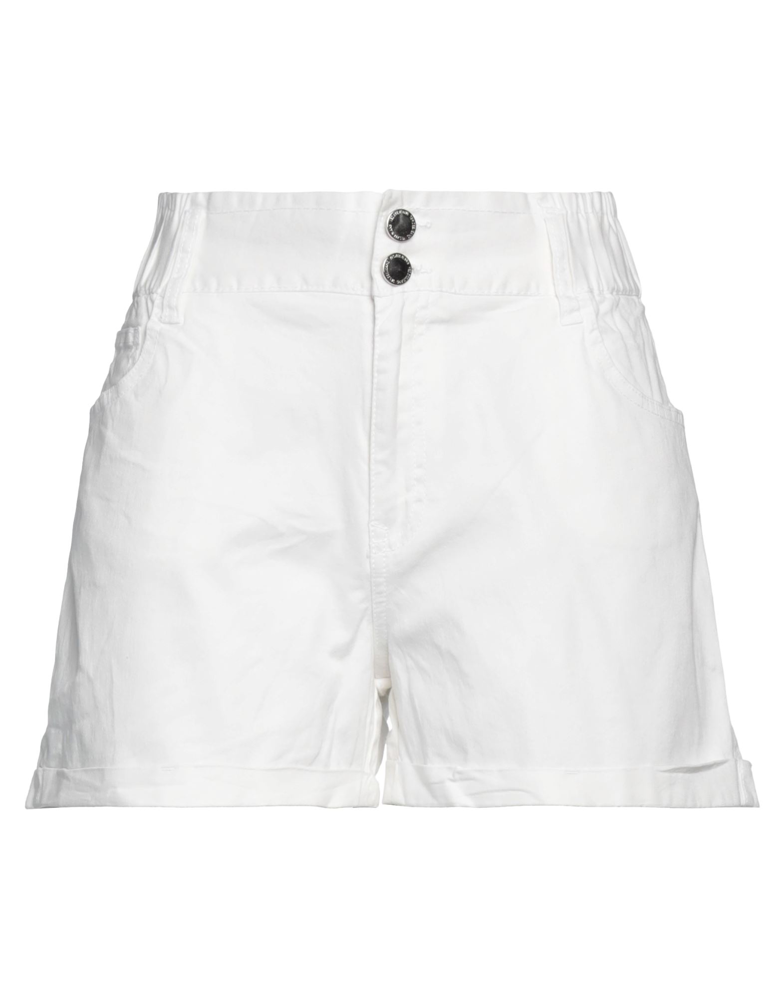 Shop Yes Zee By Essenza Woman Shorts & Bermuda Shorts White Size 26 Cotton, Elastane
