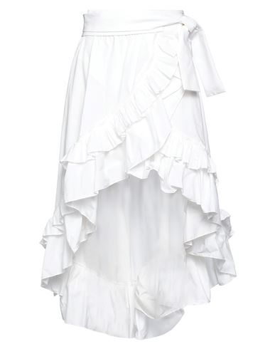 Jijil Woman Mini Skirt White Size 2 Cotton, Elastane