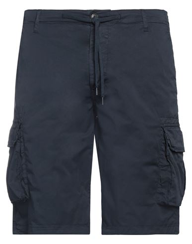 40weft Man Shorts & Bermuda Shorts Navy Blue Size 28 Cotton, Elastane