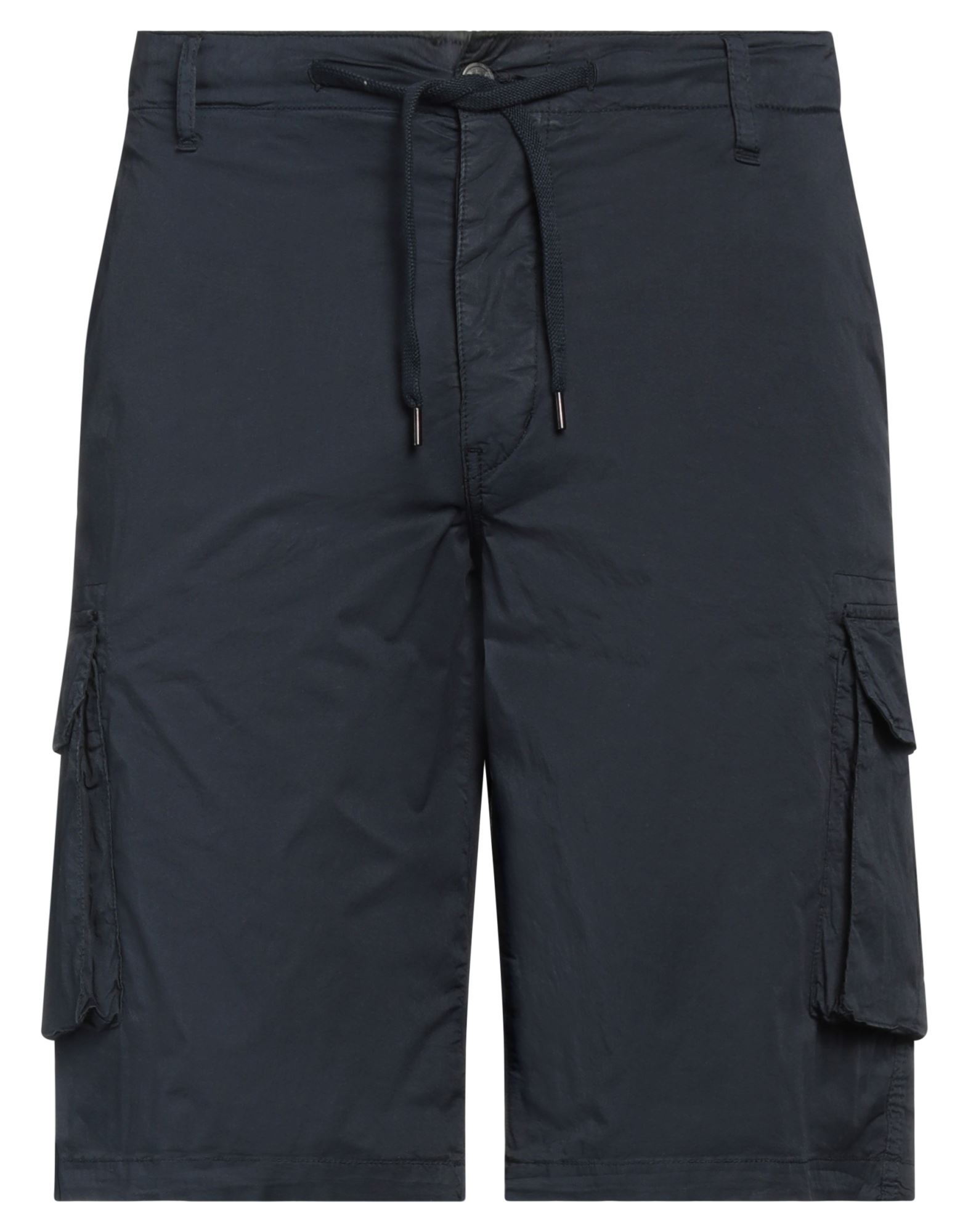 40weft Man Shorts & Bermuda Shorts Midnight Blue Size 38 Cotton, Elastane