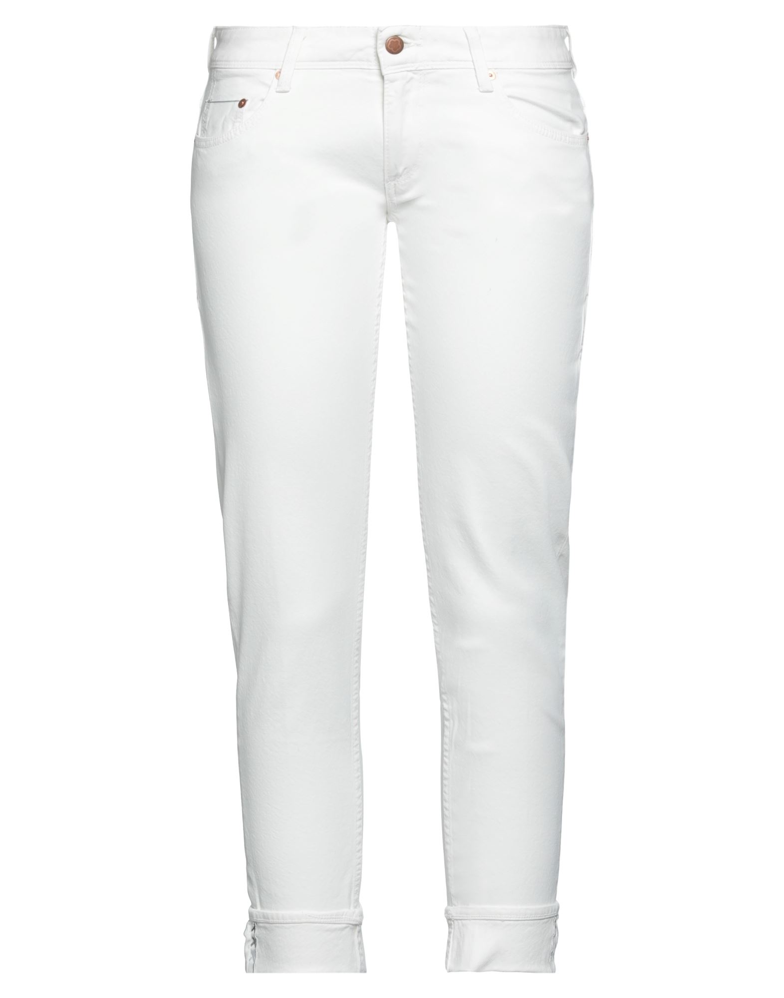 Shop Care Label Woman Jeans White Size 29 Cotton, Elastane