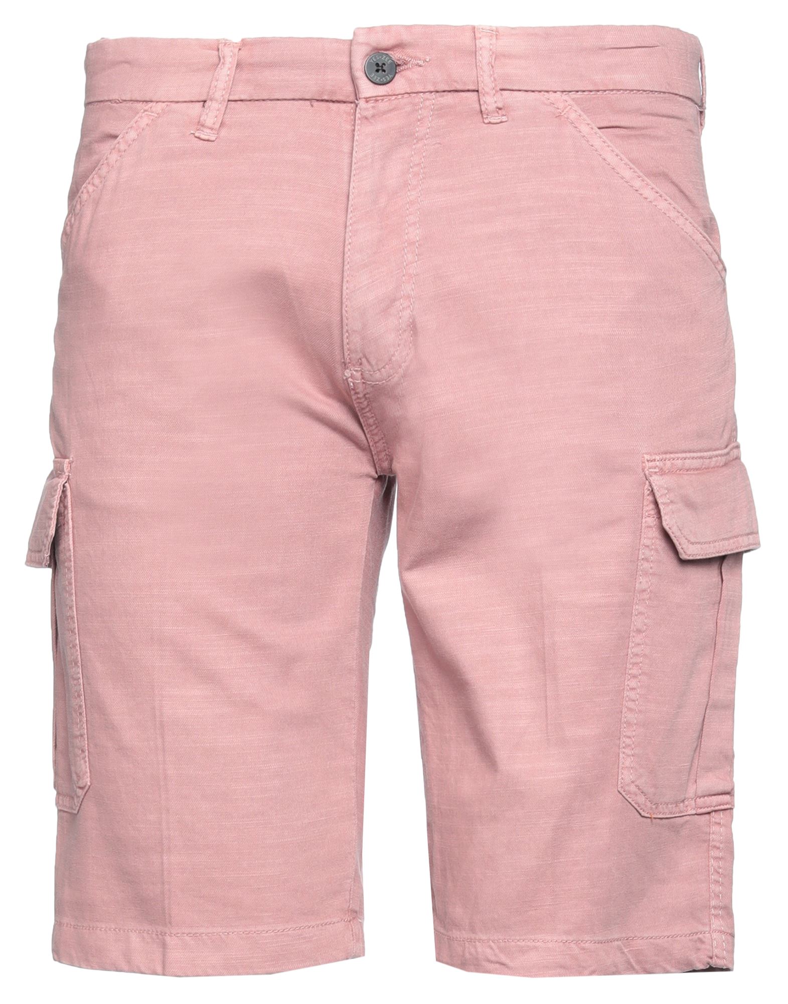 Yes Zee By Essenza Man Shorts & Bermuda Shorts Pastel Pink Size 29 Cotton, Linen