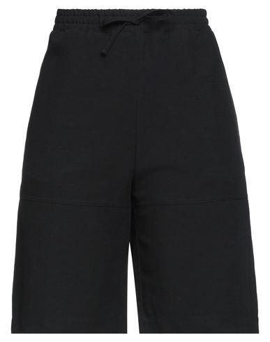Roberto Collina Woman Shorts & Bermuda Shorts Black Size Xs Viscose, Linen