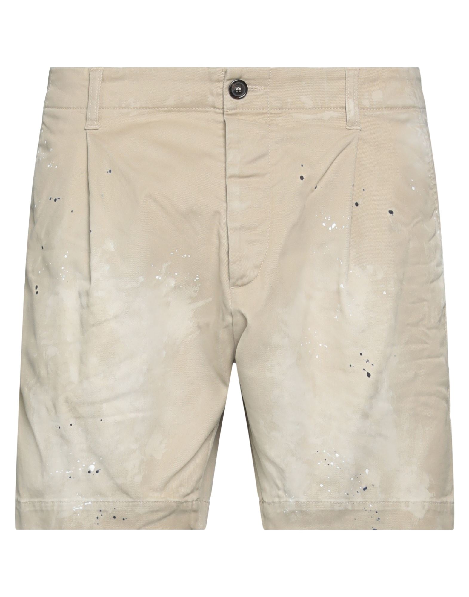Dsquared2 Man Shorts & Bermuda Shorts Beige Size 38 Cotton, Elastane