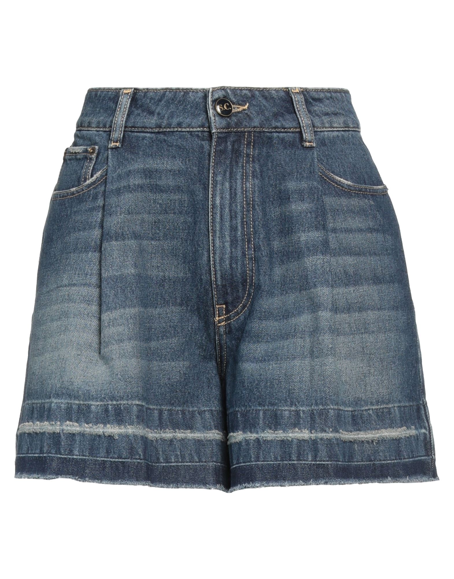 Semicouture Denim Shorts In Blue