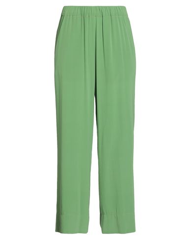 Kiltie Woman Pants Green Size 6 Silk, Elastane In Green