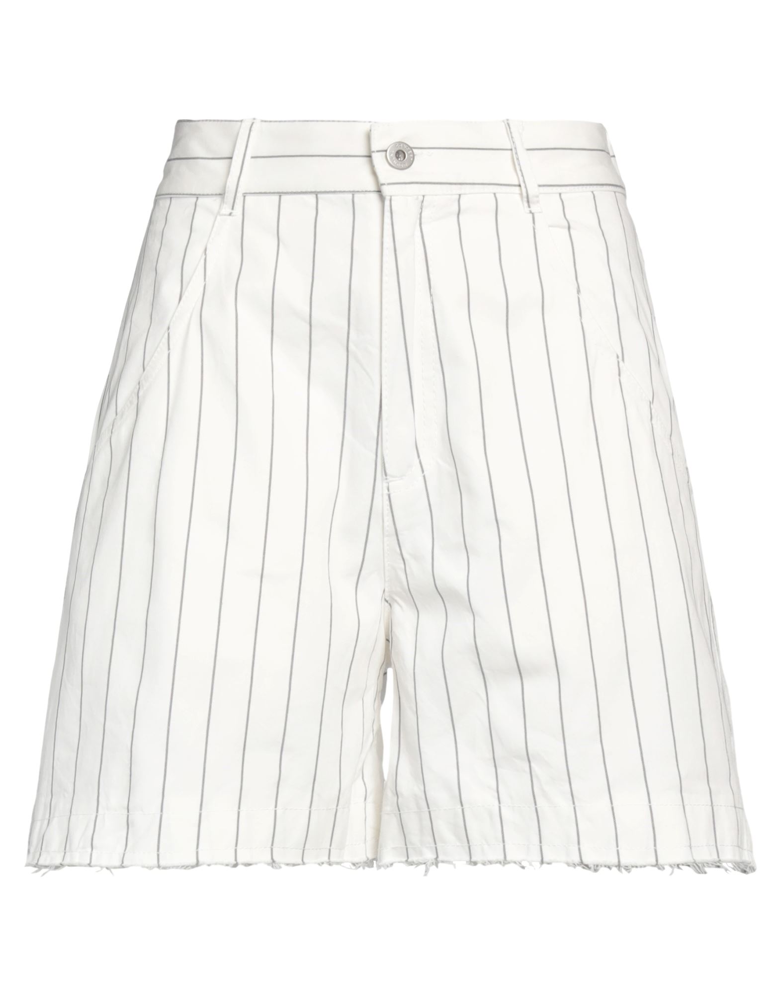 Noumeno Concept Woman Shorts & Bermuda Shorts Ivory Size Xs Cotton, Elastane In White