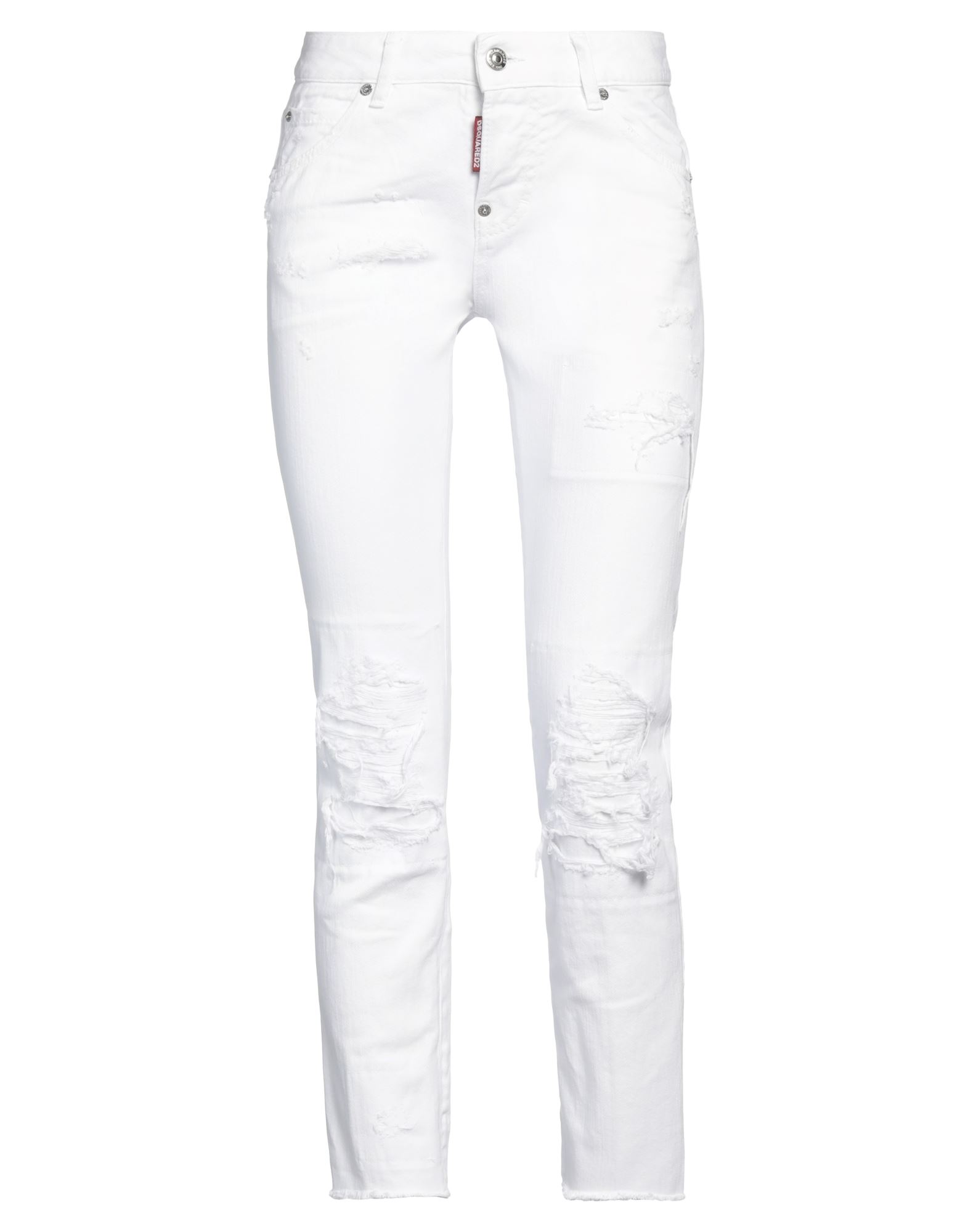 Dsquared2 Woman Jeans White Size 00 Cotton, Elastane