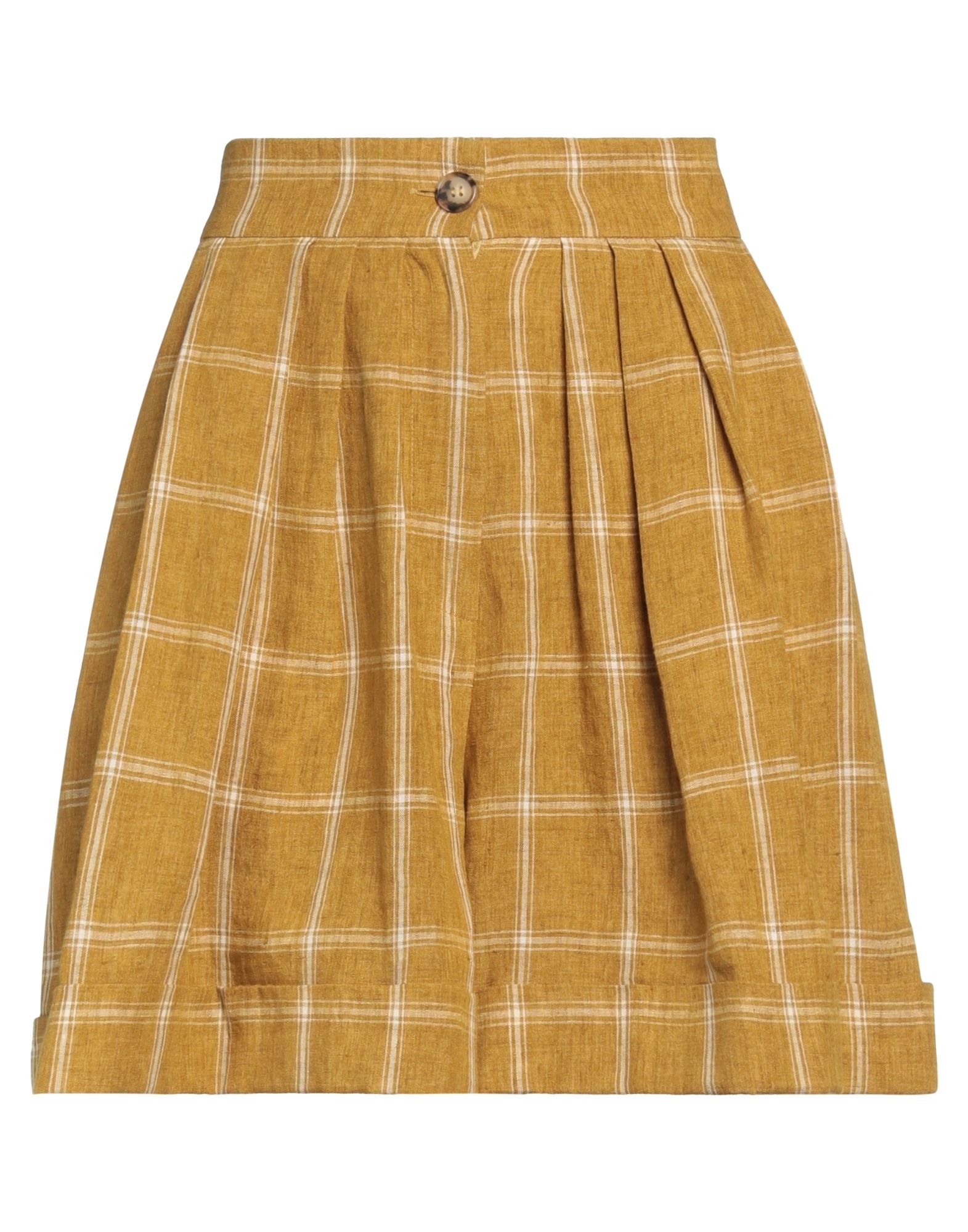 Solotre Woman Shorts & Bermuda Shorts Ocher Size 2 Cotton In Yellow