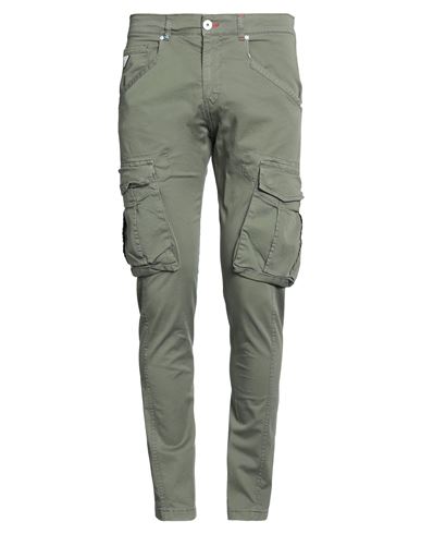 Berna Man Pants Military Green Size 32 Cotton, Elastane