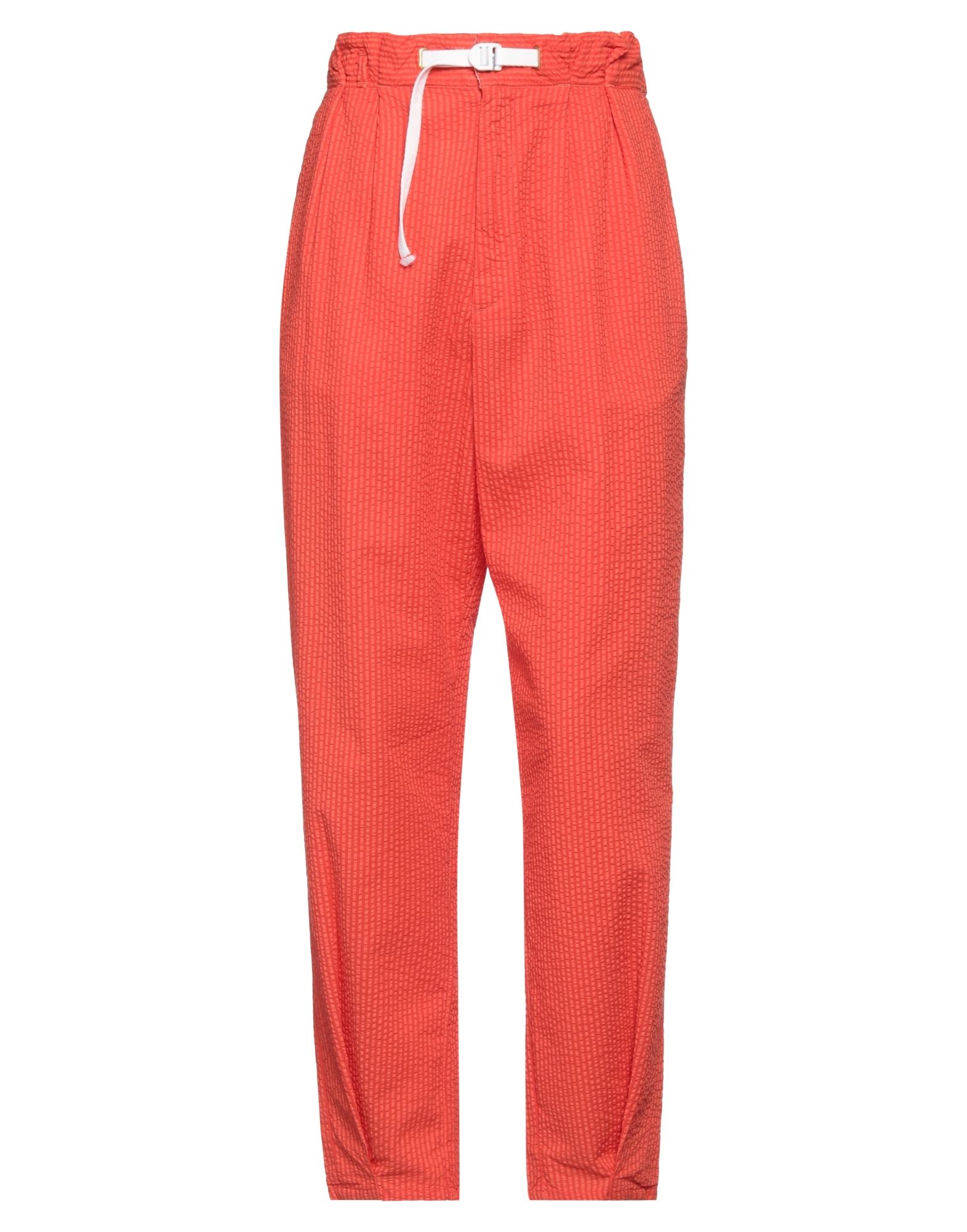 White Sand Pants In Tomato Red
