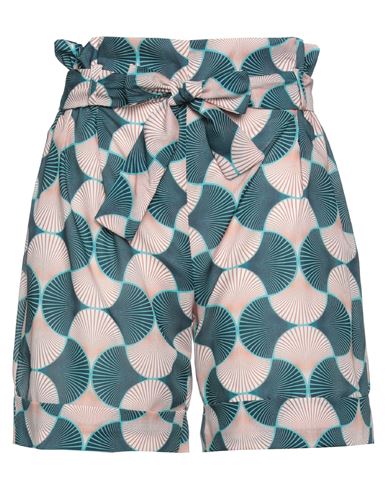 Dodici22 Woman Shorts & Bermuda Shorts Deep Jade Size 6 Polyester In Green