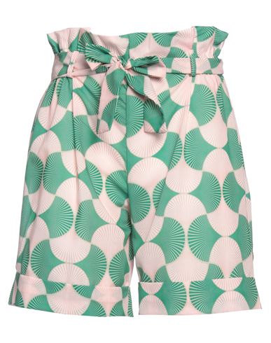 Dodici22 Woman Shorts & Bermuda Shorts Green Size 10 Polyester