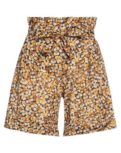 Dodici22 Woman Shorts & Bermuda Shorts Ocher Size 10 Polyester In Yellow