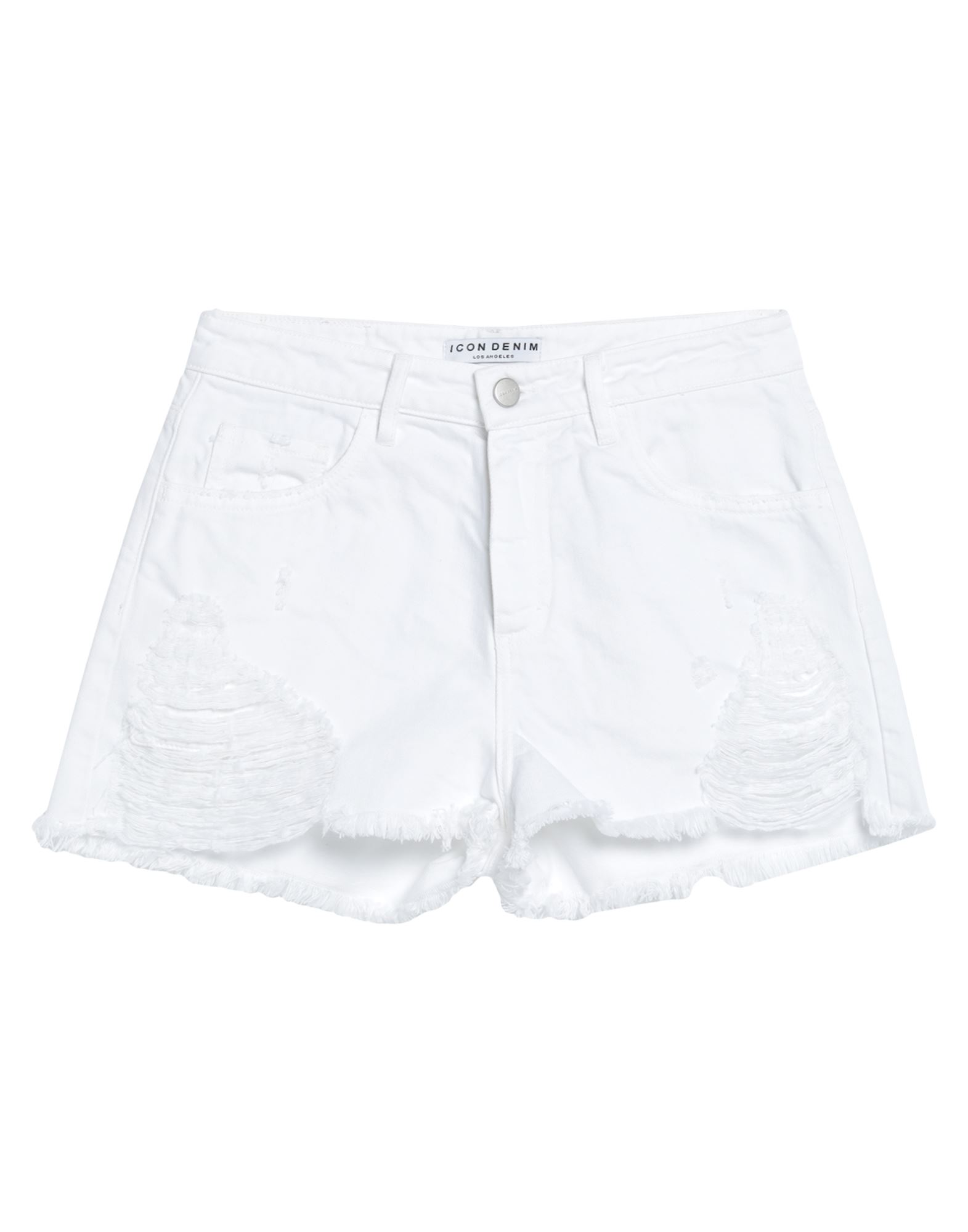 Icon Denim Denim Shorts In White