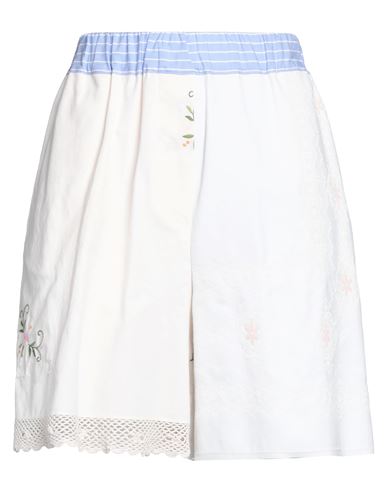 Semicouture Woman Shorts & Bermuda Shorts White Size 6 Textile Fibers, Cotton