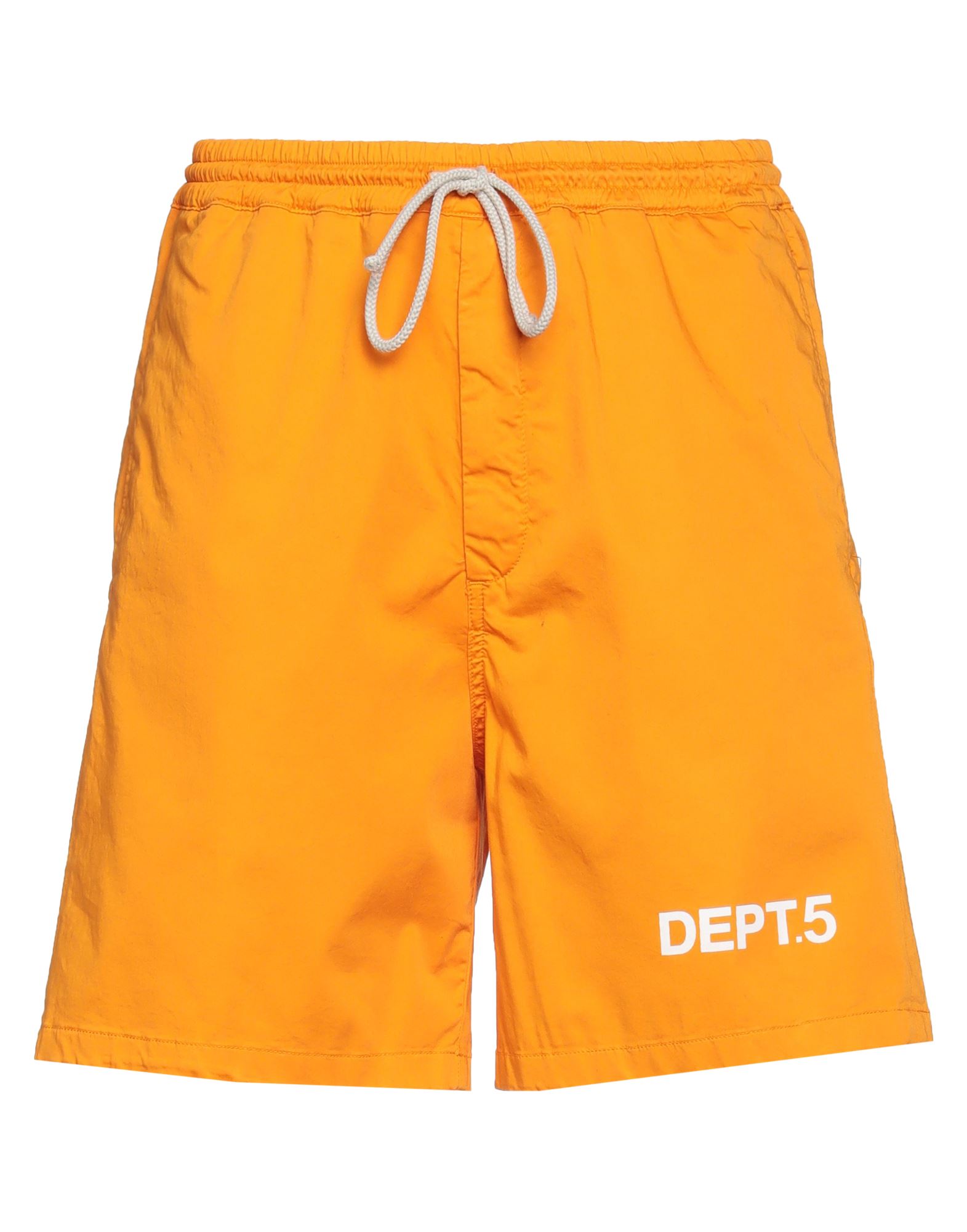 Department 5 Man Shorts & Bermuda Shorts Orange Size M Cotton, Elastane