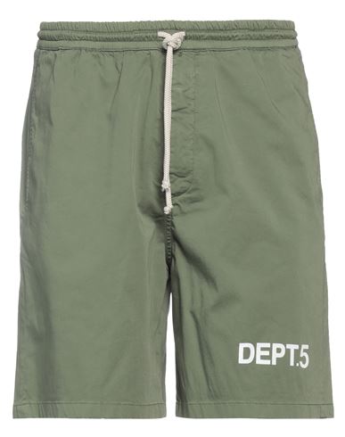 Department 5 Man Shorts & Bermuda Shorts Military Green Size S Cotton, Elastane