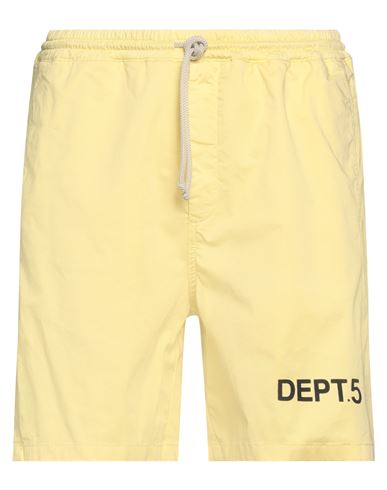 Department Five Department 5 Man Shorts & Bermuda Shorts Pastel Yellow Size L Cotton, Elastane In Yellow