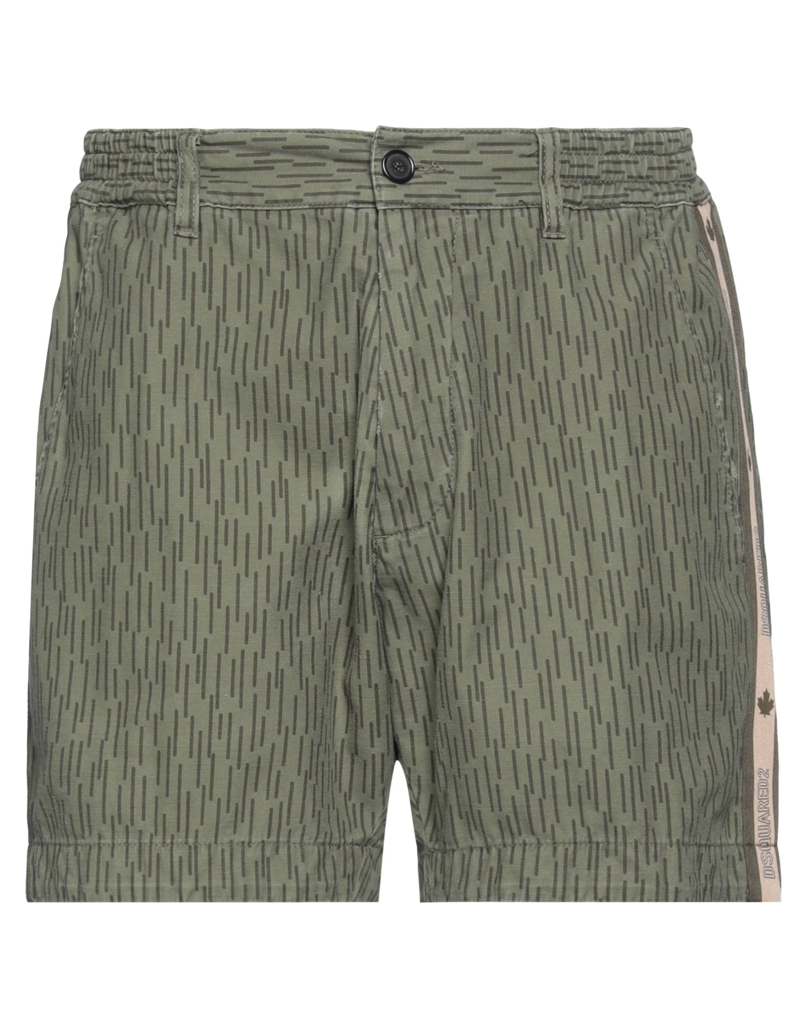 Dsquared2 Man Shorts & Bermuda Shorts Military Green Size 32 Cotton, Polyester